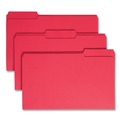 File Folders | Smead 17743 0.75 in. Expansion Assorted 1/3-Cut Tabs Legal Size Colored File Folders - Red (100/Box) image number 0