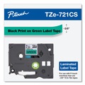 Tapes | Brother P-Touch TZE721CS 0.35 in. x 26.2 ft. TZe Laminated Removable Label Tapes - Black on Green image number 4