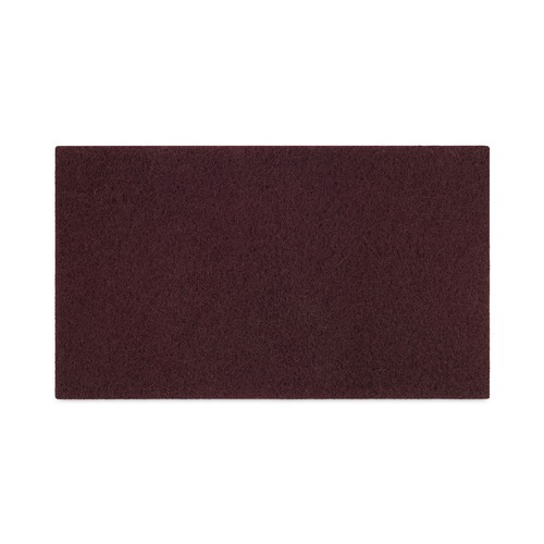 Cleaning Brushes | Boardwalk 7100151257 28 in. x 14 in. Deep Scrub Pads - Maroon (10/Carton) image number 0