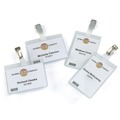 Label & Badge Holders | Durable 800519 Vertical/Horizontal Clip ID/Security Card Holder Set - Clear (25/Pack) image number 5