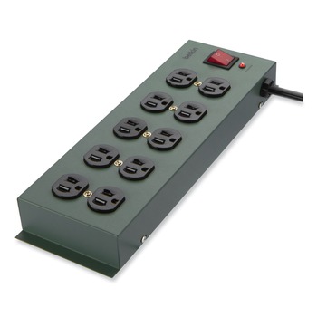 Belkin F9D1000-15 885 J 10 AC Outlets 15 ft. Cord Metal SurgeMaster Surge Protector - Dark Gray