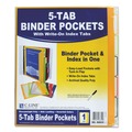 Sheet Protectors | C-Line 06650 9.88 in. x 11.38 in. Binder Pocket With Write-On Index Tabs - Assorted (1-Set) image number 3