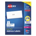Labels | Avery 05160 1 in. x 2.63 in. Laser Printers Easy Peel White Address Labels with Sure Feed Technology (30/Sheet, 100 Sheets/Box) image number 0