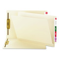 File Folders | Smead 34105 0.75 in. Expansion 2 Fasteners Letter Size TUFF Laminated Fastener Folders with Reinforced Tab - Manila Exterior (50/Box) image number 0