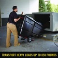 Trash & Waste Bins | Rubbermaid Commercial FG131400BLA Rotomolded Plastic Rectangular 850 lbs. Capacity Tilt Truck - Black image number 4