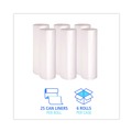 Trash Bags | Boardwalk V8647ENKR01 43 in. x 47 in. 56 gal. 19 Microns High-Density Can Liners - Natural (150/Carton) image number 4