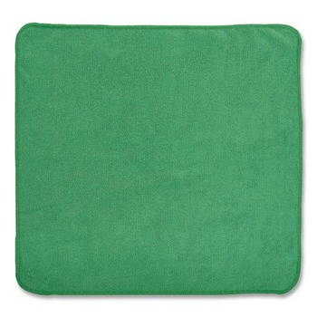 CLEANING CLOTHS | Rubbermaid Commercial 1820578 12 in. x 12 in. Microfiber Cleaning Cloths - Green (24/Pack)
