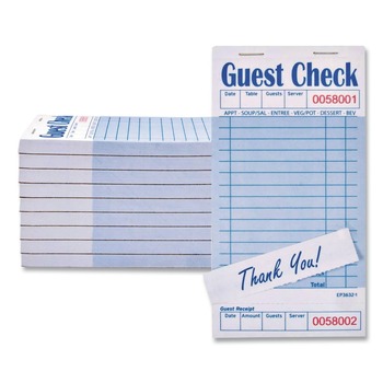 PAPER AND PRINTABLES | AmerCareRoyal GC3632-1 3.5 in. x 6.7 in. 15 Lines One-Part No Copies Guest Check Pad with Ruled Back (2500/Carton)