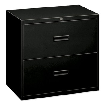 HON H432.L.P 400 Series 30 in. x 18 in. x 28 in. 2 Legal/Letter Size Lateral File Drawers - Black