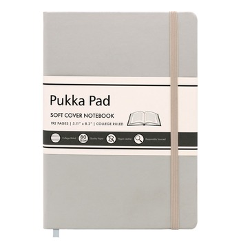PUKKA PAD 9941SIG 96-Sheets 8.2 in. x 5.11 in. College Rule Soft Cover Notebook - Pebble Cover