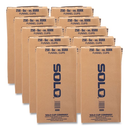 Cups and Lids | SOLO 6SRX-2050 6 oz. Bare Eco-Forward Treated Paper Funnel Cups - White (2500/Carton) image number 0