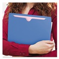 File Folders | Smead 75502 Straight Tab Letter Size Colored File Jackets with Reinforced Double-Ply Tab - Blue (100/Box) image number 6