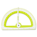Office & Office Supplies | Westcott 14376 6 in. Ruler Edge Plastic Soft Touch School Protractor with Antimicrobial Product Protection - Assorted Colors image number 2