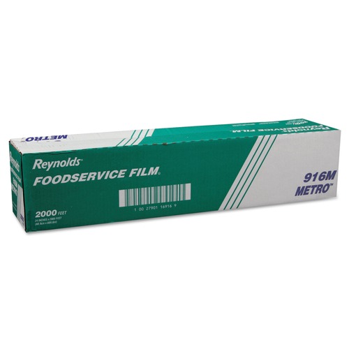 Food Service | Reynolds Wrap 916M Metro 24 in. x 2,000 ft. Light-Duty PVC Film Roll with Cutter Box (1/Carton) image number 0