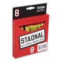 Arts & Crafts Supplies | Crayola 520002038 Staonal Marking Crayons, Red, 8/Box image number 2