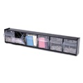 Boxes & Bins | Deflecto 20604OP Tilt Bin 23.63 in. x 3.63 in. x 4.5 in. Interlocking Multi-Bin Storage Organizer - Black/Clear image number 8
