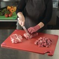 Food Service | San Jamar SAN CBG182412RD 24 in. x 18 in. x 0.5 in. Saf-T-Grip Plastic Cutting Board - Red image number 4