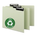 File Folders | Smead 50534 1/3-Cut Tab 8.5 in. x 11 in. Recycled Blank Top Tab File Guides - Green (50/Box) image number 1