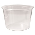 Food Trays, Containers, and Lids | Fabri-Kal 000000000009505102 4.6 in. Diameter x 3 in. h 16 oz Microwavable Plastic Deli Containers - Clear (500/Carton) image number 0