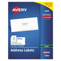 Labels | Avery 05360 1.5 in. x 2.81 in. Copier Mailing Labels - White (21/Sheet, 100 Sheets/Box) image number 0