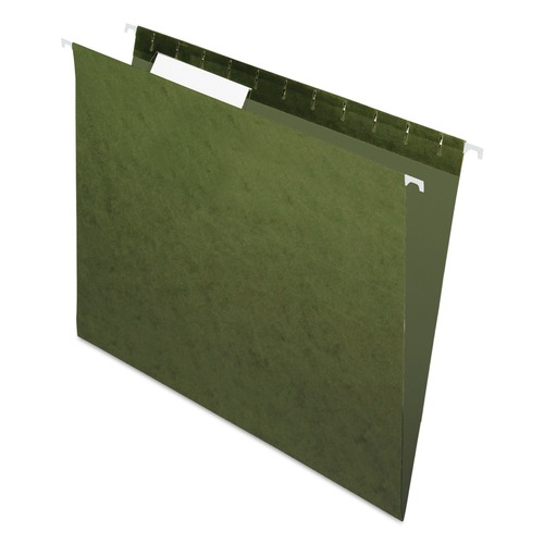 File Folders | Pendaflex 81601 1/3-Cut Tabs Letter Size Hanging Folders - Standard Green (25/Box) image number 0