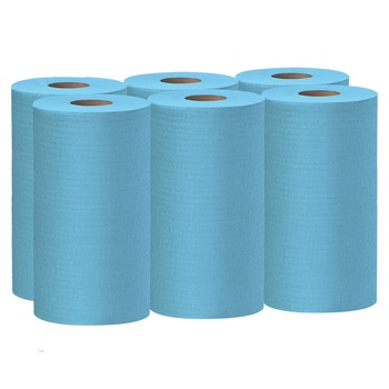 WypAll 35431 X60 13.5 in. x 19.6 in. Cloths - Small, Blue (130/Roll, 6 Rolls/Carton)