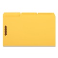 File Folders | Universal UNV13528 1/3 Cut Tab Legal Size Deluxe Reinforced Top Tab Folders with Fasteners - Yellow (50/Box) image number 1