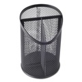 Back to School Sale | Universal UNV20019 4.13 in. Diameter x 6 in. Height 3-Compartment Metal Mesh Pencil Cup - Black image number 2