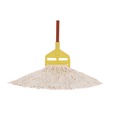 Mops | Rubbermaid Commercial FGV41800WH00 12-Piece 24 oz. Economy Cut-End Rayon Mop Head with 1 in. Band (White) image number 1