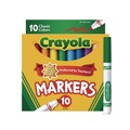 Permanent Markers | Crayola 587722 Broad Bullet Tip Non-Washable Marker - Assorted Classic Colors (10/Pack) image number 0