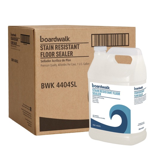 Floor Cleaners | Boardwalk 115000-41ESSN 1 gal. Stain Resistant Floor Sealer - Unscented (4/Carton) image number 0