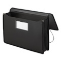 File Folders | Smead 71510 5.25 in. Expansion Legal Size 1 Section Elastic Cord Closure Poly Premium Wallets - Black image number 0