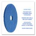 Cleaning & Janitorial Accessories | Boardwalk BWK4013BLU 13 in. Diameter Scrubbing Floor Pads - Blue (5/Carton) image number 4