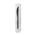 Cutlery | Dixie KM5W540 Grab'N Go Wrapped Cutlery Knives - Black (90/Pack) image number 0