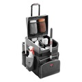 Cleaning Carts | Rubbermaid Commercial 1902465 Executive 14.25 in. x 16.5 in. x 25 in. 16-Compartment Quick Cart - Dark Gray image number 2