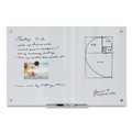 White Boards | U Brands 3970U00-01 35 in. x 23 in. Magnetic Glass Dry Erase Board Value Pack - Frosted White image number 2