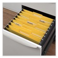 File Folders | Universal UNV16164 Reinforced 1/3-Cut Assorted Top-Tab File Folders - Letter Size, Yellow (100/Box) image number 4