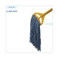 Mops | Boardwalk BWK2020B #20 Cut-End Cotton/Synthetic Fiber Standard Mop Head - Blue (12/Carton) image number 4