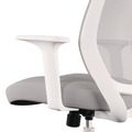 Office Chairs | Alera ALEWX42BME47 17.09 in. to 20.83 in. Seat Height Supports 275 lbs. Wessex Ergonomic Fabric Mesh Swivel Task Chair - Gray Seat/Back, White Base image number 1