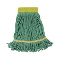  | Boardwalk BWK501GN 5 in. Headband Super Loop Cotton/Synthetic Fiber Wet Mop Head - Small, Green (12/Carton) image number 1