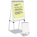 Easels | MasterVision EA2300335 28 in. x 39.5 in. Silver Easy Clean Dry Erase Quad-Pod Presentation Easel - White Surface/Black/Satin Aluminum Frame image number 4