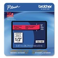 Tapes | Brother P-Touch TZE431CS 0.47 in. x 26.2 ft. TZe Laminated Removable Label Tapes - Black on Red image number 0