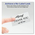Labels | Avery 22822 2 in. x 3 in. Print-to-the-Edge Labels with Sure Feed and Easy Peel - Glossy Clear (80/Pack) image number 1