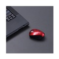 Back to School Sale | Innovera IVR62204 2.4 GHz Frequency 30 ft. Wireless Range Left/Right Hand Use Mini Wireless Optical Mouse - Red/Black image number 7