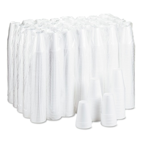 Just Launched | Dart 12J12 12 oz. Foam Drink Cups - White (40 Bags/Carton) image number 0
