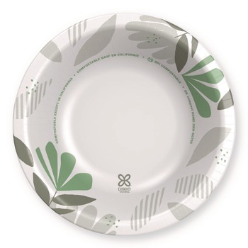 Dixie SX20PATH Pathways Heavyweight 20 oz. Paper Bowls - Green/Burgundy (500/Carton)