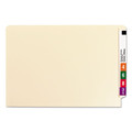 File Folders | Smead 27100 9.5 in. High Front Straight Tabs Legal Size 0.75 in. Expansion Heavyweight End Tab Folders - Manila (100/Box) image number 1