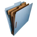 File Folders | Smead 14021 Recycled Pressboard Classification Folders 2-in Expansion 2 Dividers 4 Fasteners Letter Size Blue Exterior 10/Box image number 0