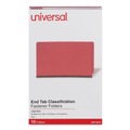 Back to School Sale | Universal UNV10316 2 in. Expansion 2 Dividers 6 Fasteners Legal Size Pressboard End Tab Classification Folders - Red (10/Box) image number 1