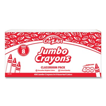 OFFICE AND OFFICE SUPPLIES | Cra-Z-Art 740051 Jumbo Crayons - Assorted Colors (400/Pack)